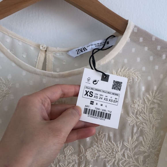 Zara lace blouse NWT (XS) - Picture 5 of 7